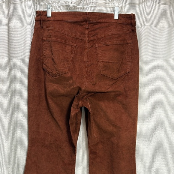 Old Navy NEW Higher High-Waisted Flare Corduroy Pants Rust/Brown SZ 16 fall work - Picture 5 of 7